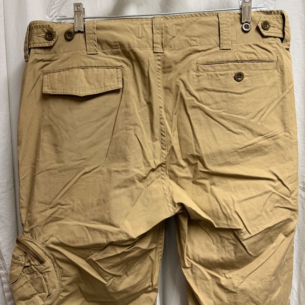 VTG Polo Ralph Lauren Mens Khaki Paratrooper Cargo Pants 36x30 Utility Trousers - Picture 10 of 14